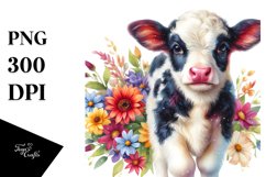 Colorful Baby Cow | Sublimation | Clipart Product Image 3