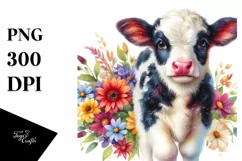 Colorful Baby Cow | Sublimation | Clipart Product Image 3