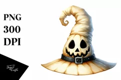 Funny Halloween Hat | Watercolor Clipart Product Image 3