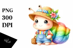 Colorful Cute Baby Snail Clipart Product Image 3