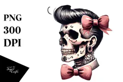 Skull Hair Bow Pinocchio PNG Product Image 1