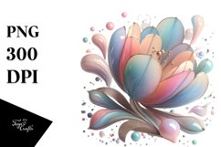 Tulip with Metallic Frame, Transparent PNG Product Image 3