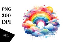 Colorful Rainbow Clouds Abstract | Clipart Product Image 1