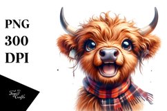 Cow Clipart of Delightful Highland Cow Product Image 1