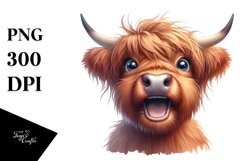 Cow Clipart of Impressive Highland Cow Product Image 1