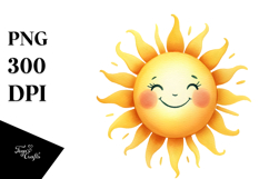 Very Simple Whimsical Smiling Sun PNG Product Image 1