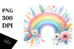 Colorful Simple Watercolor Pastel Ranbow |Sublimation Product Image 1