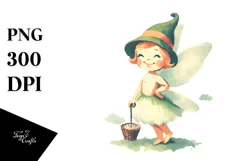 Funny Retro Fairy PNG Product Image 1