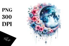 Ethereal Abstract Moon | Sublimation | Clipart Product Image 1