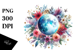 Ethereal Abstract Moon | Sublimation | Clipart Product Image 1