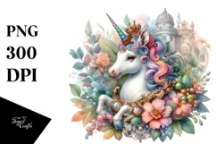 Elizabethan Court Unicorn, PNG Product Image 3