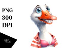 Funny Goose Portrait Beachwear Clipart Product Image 3