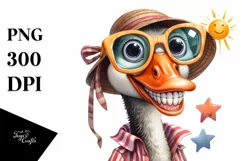 Funny Goose Portrait Beachwear Clipart Product Image 1