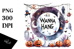 Wanna Hang Halloween PNG Product Image 1