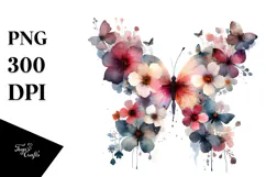 Butterfly made of Butterfly Silhouettes, Transparent PNG Product Image 1