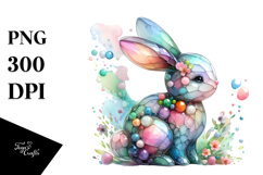 colorful Bunny Made of , PNG Product Image 1