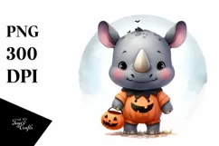 Digital Painting Baby Rhino PNG Product Image 3