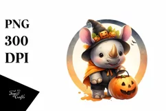 Cute Baby Rhino PNG Product Image 1