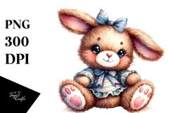 Colorful Baby Plush Bunny | Sublimation | Clipart Product Image 3