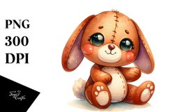 Colorful Baby Plush Bunny | Sublimation | Clipart Product Image 1