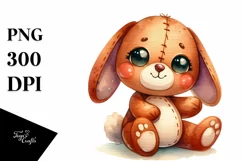 Colorful Baby Plush Bunny | Sublimation | Clipart Product Image 1