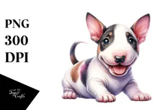 Baby Bull Terrier with Big Eyes PNG Product Image 1