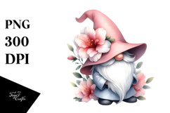 Gnome with Large Azalea, Vibrant PNG Product Image 1
