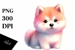 Cute Pastel Akita | Sublimation | Clipart Product Image 3