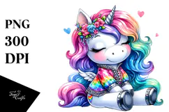 Cute Unicorn Drawing PNG Product Image 1