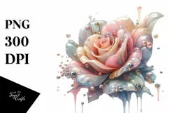 Abstract Rose made of Glossy Watercolor Product Image 1
