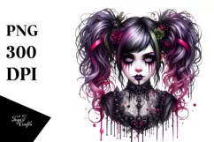 Vibrant Ghotic Girl PNG Product Image 1