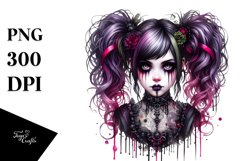 Vibrant Ghotic Girl PNG Product Image 1