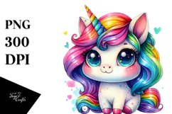 Watercolor Cow with Party Hat, High-Res PNG Product Image 1