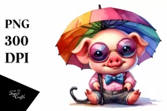 Expressive Baby Pig, Transparent PNG Product Image 1