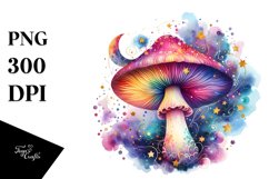Magical Watercolor Celestial Astral Mushroom | Sublimation | Product Image 1