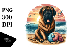 Mastiff on the Beach Clipart Product Image 1