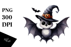 Funny Halloween Bat Clipart, Transparent PNG Product Image 1