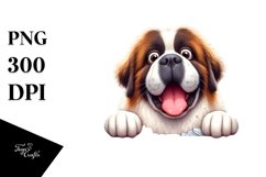 crazy saint bernard peeking clipart Product Image 3