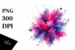 Colorful Magenta Watercolor | Clipart Product Image 3