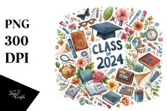 Watercolor Class 2024 | Clipart Product Image 1