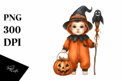 Funny Halloween Baby | Sublimation | Clipart Product Image 1