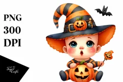 Funny Halloween Baby PNG Product Image 1