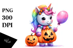 Cute Baby Unicorn Halloween PNG Product Image 1