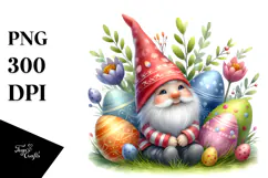 Digital Watercolor Baby Gnome PNG Product Image 1