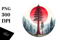 Simple Redwood Clipart, Watercolor Product Image 1