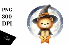 Cute Baby Lion on Star PNG Product Image 3