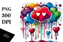 Colorful Sketcky with Hearts PNG Product Image 1