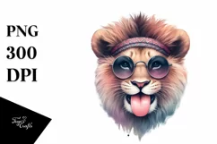 Washed Lion Sunglasses Tongue | Clipart Product Image 1