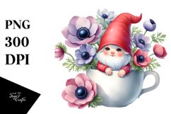 Baby Gnome with Anemone PNG Product Image 1