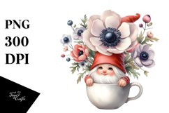 Baby Gnome with Anemone PNG Product Image 1